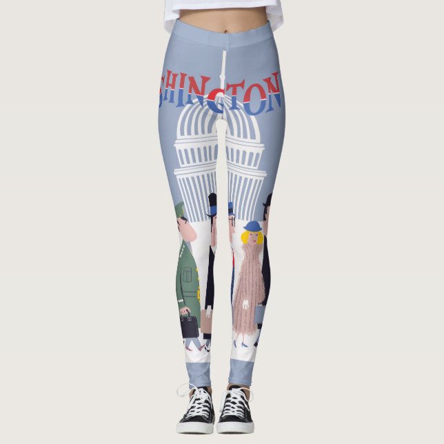 Leggings femeninas de Washington D.C. (Anverso)
