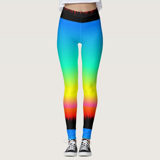 Leggings femeninas del arcoiris (Anverso)
