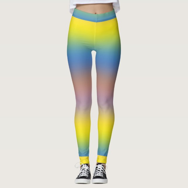 Leggings femeninas del arcoiris (Anverso)