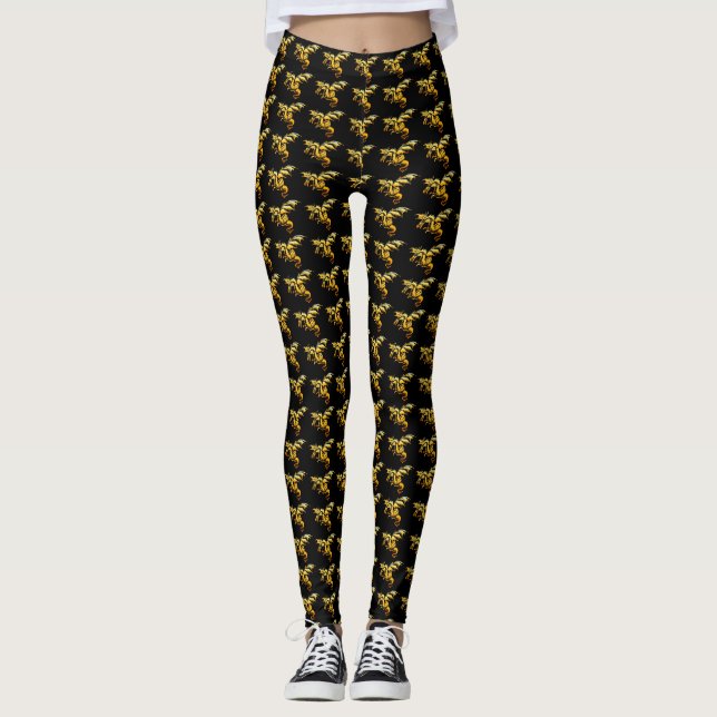 Leggings femeninas del dragón (Anverso)