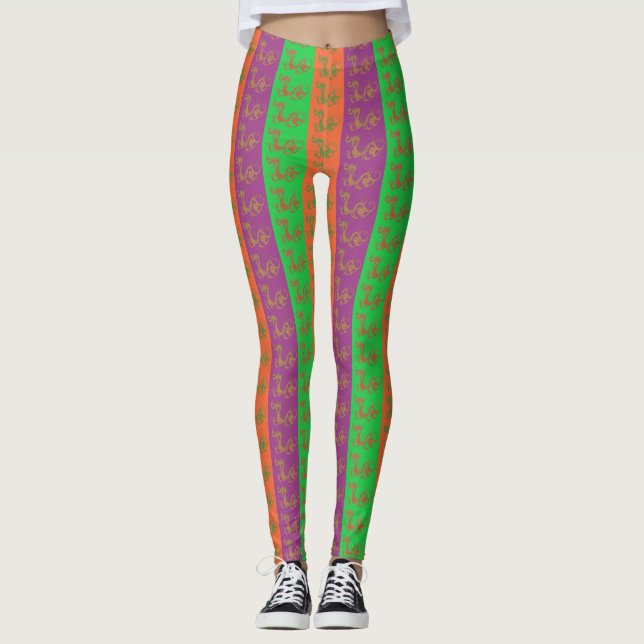 Leggings femeninas del dragón (Anverso)