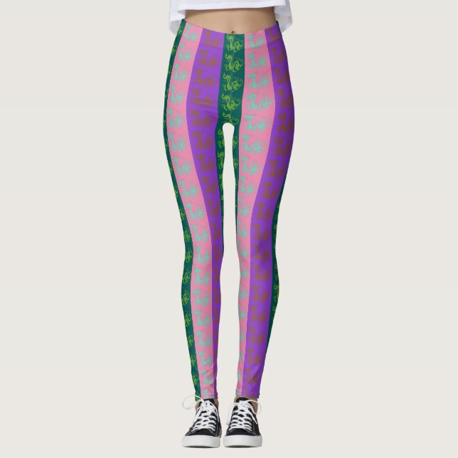 Leggings femeninas del dragón (Anverso)