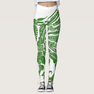 Leggings femeninas del Dragón Verde