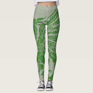 Leggings femeninas del Dragón Verde