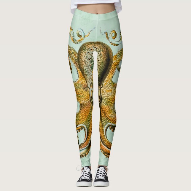 Leggings femeninas del pulpo (Anverso)