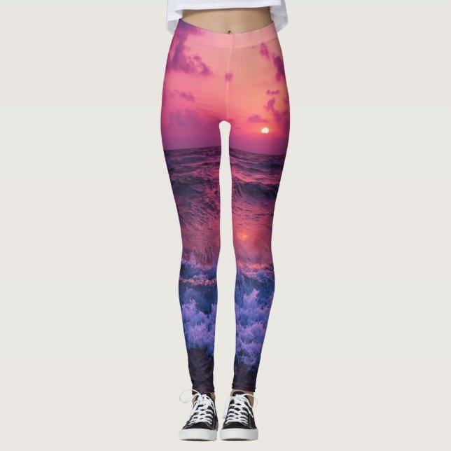 Leggings femeninas | Eco Fitness Purple SunSet (Anverso)