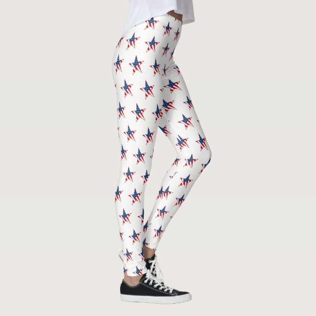 Leggings femeninas-estrellas patrióticas (Derecha)