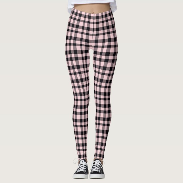 Leggings femeninas rojas y negras (Anverso)