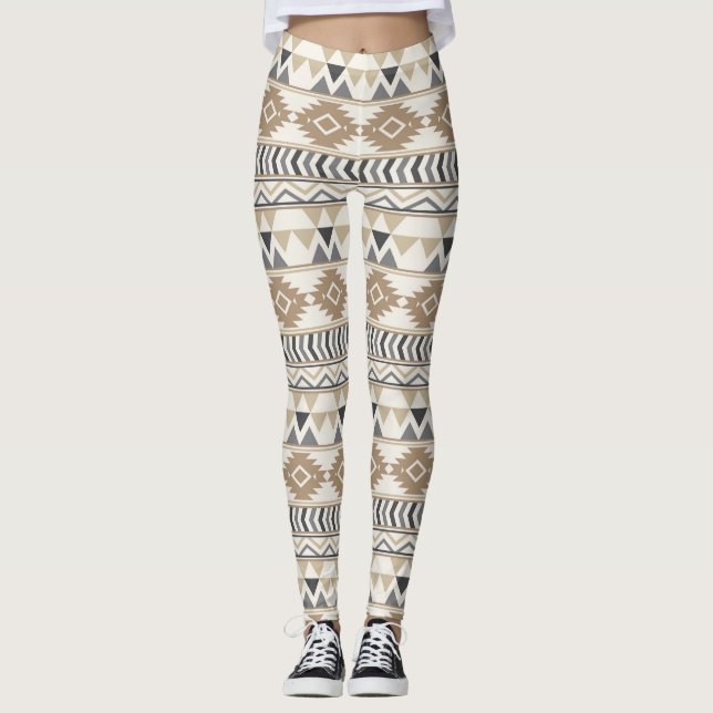 Leggings femeninas tan aztecas (Anverso)