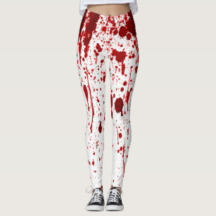 Leggings Salpicaduras De Sangre Asustadizas Impresas Leggings Salpicaduras De Sangre Asustadizas Impresas