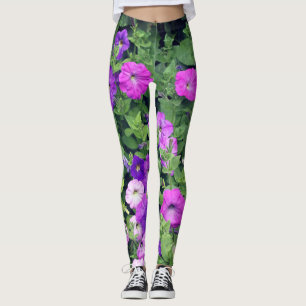 Leggings Femenino colorido de flores de la primavera