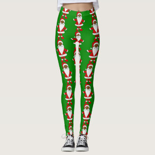 Leggings feos navidades afroamericanos santa claus
