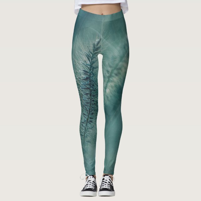 Leggings Ferinos verdes botánicos (Anverso)