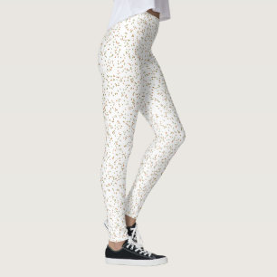 Leggings Fern de primavera, puntos verdes y Naranjas