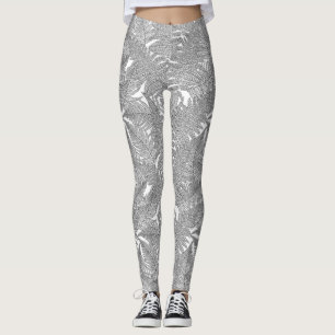 Leggings Fern en blanco y negro