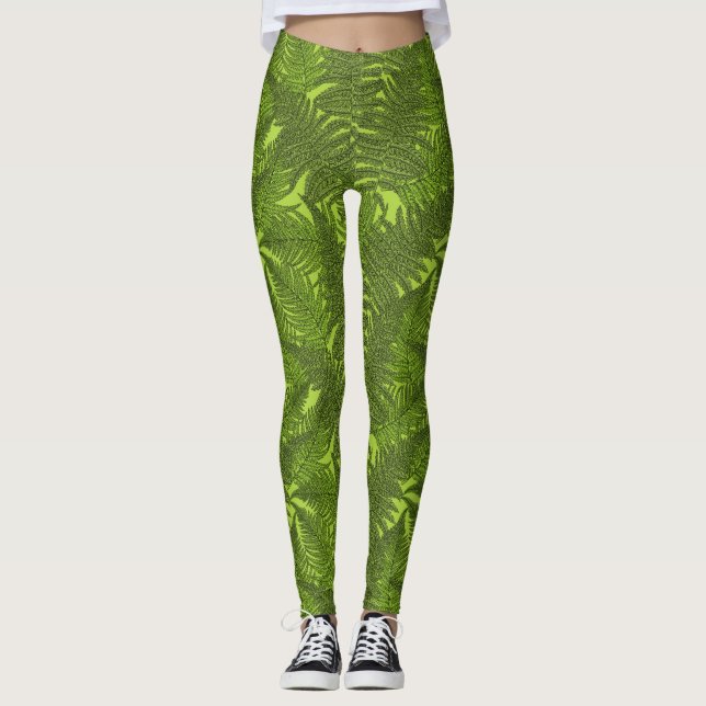 Leggings Fern en verde (Anverso)