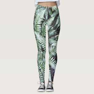 Leggings Fern Tropical Green Leaves Planta Foliage Woodland