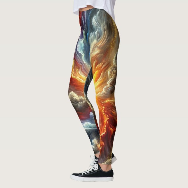 Leggings Feroe explosión cósmica femenina (Izquierda)