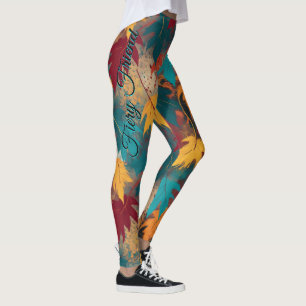 Leggings Feroy Amigo del otoño deja una tipografía atractiv