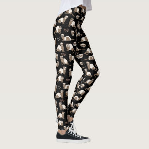 Leggings Ferrets de amor - Negro