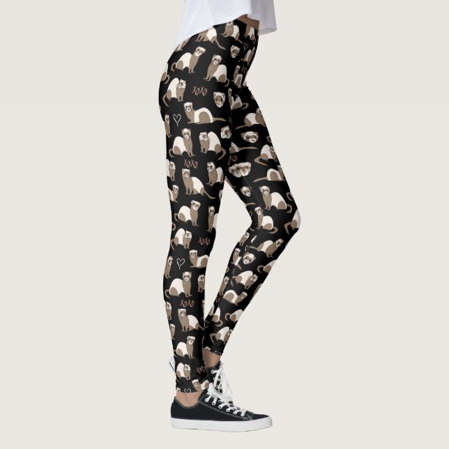 Leggings Ferrets de amor - Negro (Derecha)