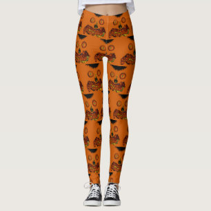 Leggings Festival de calabaza de Halloween JackO'Lantern Sa