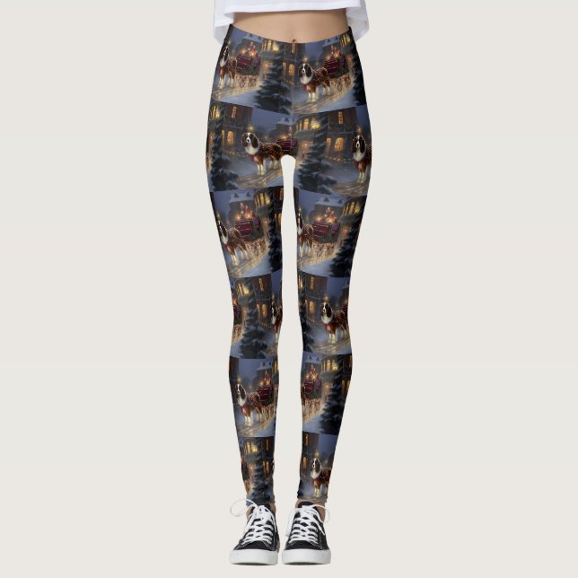 Leggings Festival de Navidades Cavalier King Charles Spanie (Anverso)