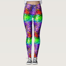 Leggings Festival del Orgullo Cola de Sirena Arcoíris Rave