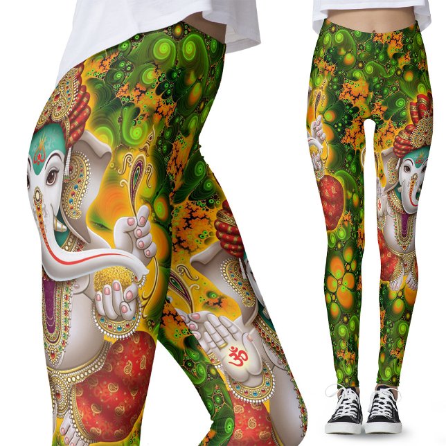 Leggings Festival Psicodélico Ganesh God Hippie Boho (Subido por el creador)