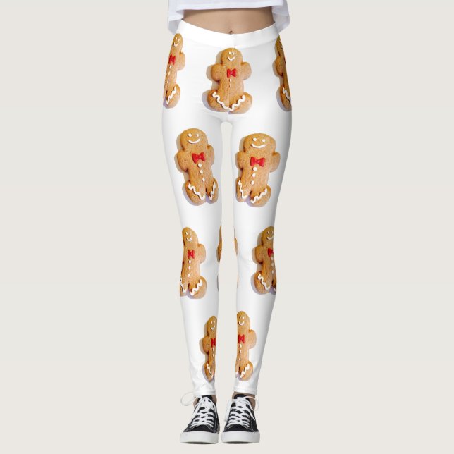 Leggings Festividad de las galletas de los hombres del pan  (Anverso)