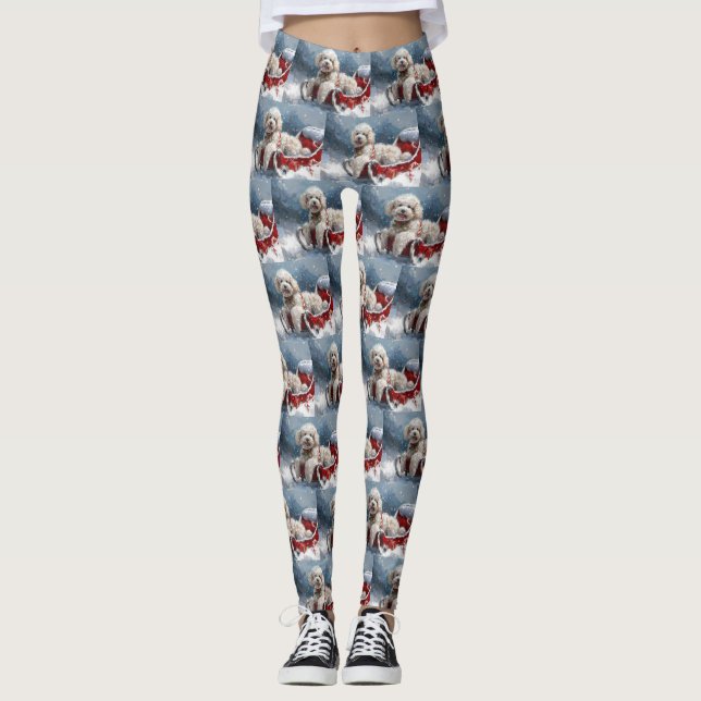 Leggings Festividad de los Navidades de perro canino (Anverso)