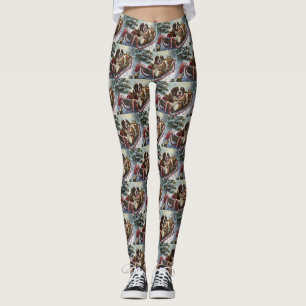Leggings Festividad de los Navidades de Perro de San Bernar