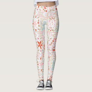 Leggings Festividad de Navidad Pastel Merry