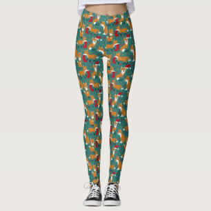 Leggings Festividad de zorros adorables Navidades con patro