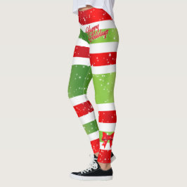 Leggings Festividad Felices Textos con Cinta y Nieve