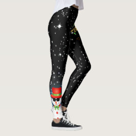 Leggings Festividad Feliz Navidad con el divertido muñeco d