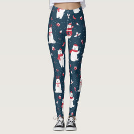 Leggings Festividad moderna en invierno Osos Polares