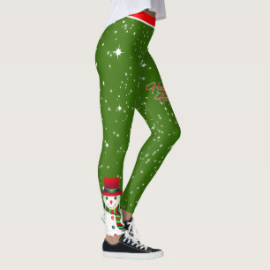 Leggings Festividades felices de los hombres de nieve a tu 