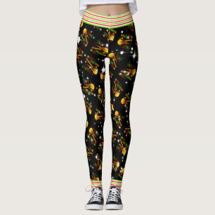 Leggings Festividades trinitenses con Maracas y Cuatro