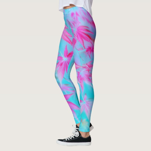 Leggings feuille rose  (Izquierda)
