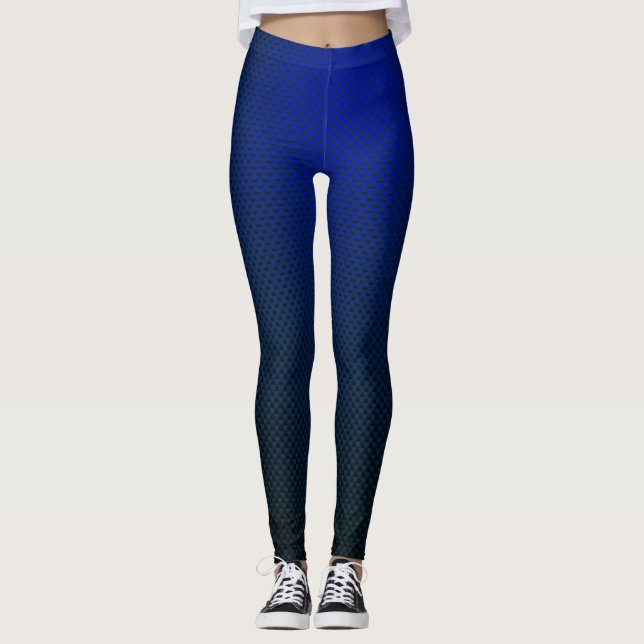 Leggings Fibra de carbono azul negra con estampado (Anverso)