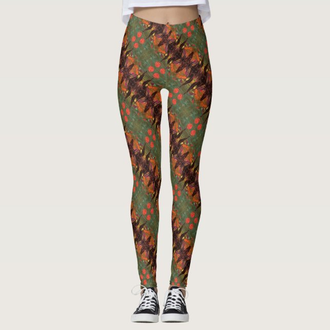 Leggings Ficción "Aves de Fuego" formas de vida alienígenas (Anverso)