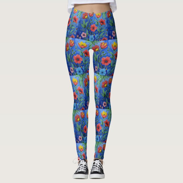 Leggings Field of flowers yoga pants (Anverso)