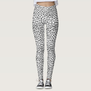 Leggings Fierces manchas de leopardo gris negro estilo urba