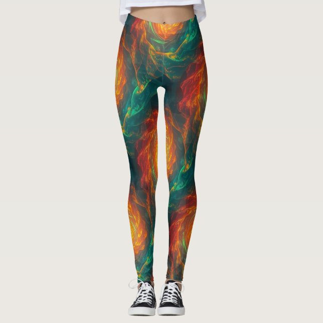 Leggings fiery fractals (Anverso)