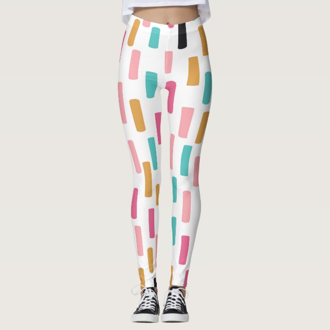 Leggings Fiesta de bloques alegre (Anverso)