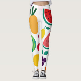 Leggings Fiesta de fruta de neón colorida