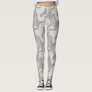 Leggings "Fiesta de guijarros en monocromo"