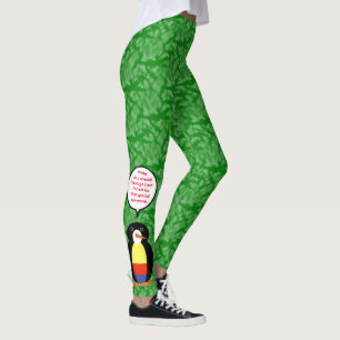 Leggings Fiesta de la bandera colombiana Sra. Penguin habla