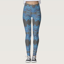 Leggings Fiesta de las rayas del delirio de Blacklight